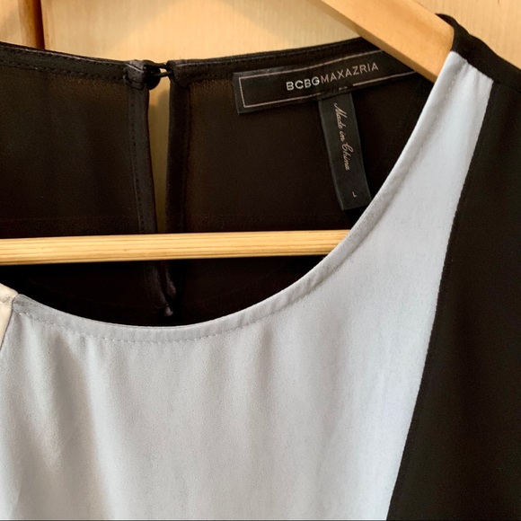 BCBG Maxazria Side Drape Colorblock Ely Tank - Picture 2 of 8